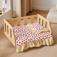 Load image into Gallery viewer, Wooden Dog Bed Four Seasons Universal Teddy Small Dog Summer Special Bed Suspended Off-the-und Pet Wood Bed
