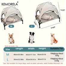 Load image into Gallery viewer, Large Elevated Dog Bed for Medium/Small Dogs with Detachable Canopy Portable Indoor/Outdoor Pet Cot for Camping/Beach
