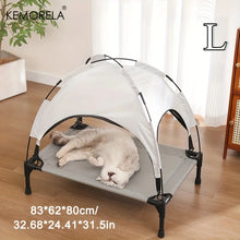 Load image into Gallery viewer, Large Elevated Dog Bed for Medium/Small Dogs with Detachable Canopy Portable Indoor/Outdoor Pet Cot for Camping/Beach
