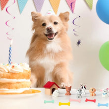 Load image into Gallery viewer, 18pcs Pet Dog Birthday Cake Decoration Set Puppy Figurines Cupcake Toppers Dog Bone Kennel Happy Birthday Cake Topper Supplies

