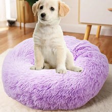 Load image into Gallery viewer, Round Dog Bed Soft Plush Pet Beds USB Heating Donut Round Beds for Dog Cat Comfortable House Pet Supplies Accessories
