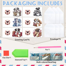 Load image into Gallery viewer, 6PCS Diamond Art Painting Greeting Cards Kits,Gift dog DIY Special Shaped Diamond Art congratulation cards Art handmade Gifts
