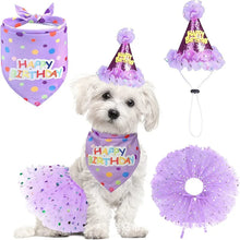 Load image into Gallery viewer, Pet Birthday Party Set Skirt Hat Bowtie for Dogs Gift Celebrating Pet Products Supplies All for Pets Puppy Cats Party Wholesale
