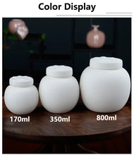 Load image into Gallery viewer, Pet Footprint Memorial Urn, Ceramic Sealed Storage Tank, Simple Ashes, White, Pink, Dog, Cat Memorial Ashes Storage
