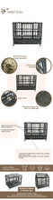 Load image into Gallery viewer, Heavy Duty Metal Dog Crate With Cover And Wheels For Large Dog
