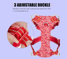 Load image into Gallery viewer, Truelove Pet Dog Harness Floral No Pull Cotton Fabric Breathable and Reflective Soft for Big Medium Small Adjustable VestTLH5655
