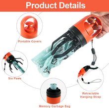Load image into Gallery viewer, Dog Poop Scooper Set Claw Waste Picker with Leash Clip Poop Bag Dispenser LED Light Portable Hygienic Cleanup Tool for Pet Dogs
