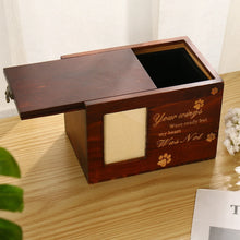 Load image into Gallery viewer, Solid Wood Pet Urn Cremation Memorial Urns Removable Lid Unique Memorial Urn for Dogs Cats Pet Funeral Supplies
