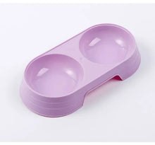 Load image into Gallery viewer, Dogs and Cats Feeding Double Bowl Macarons Plastic Feeding Bowl Double Bowl Pet B owl Drinking Water Feeding
