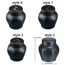 Load image into Gallery viewer, Stainless Steel Pet Memorial Ash Urn Black Sealed Jar Cat Funeral Keepsake Moisture-Proof Dog Cremation Urn Garden Burial
