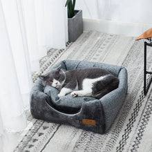 Load image into Gallery viewer, Cat Bed Pet Kennel Kitten House Semi-enclosed Sleeping Cats Cave Bed Plush Foldable Small Dogs Tent Stuff

