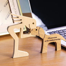 Load image into Gallery viewer, 1PCS Free Personalized Wooden Dog Human Memorial Gifts Custom Wooden Carving for Dog Lover Loss Sympathy Gift Remembrance Gifts
