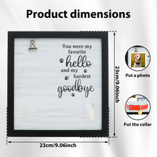 Load image into Gallery viewer, Pet Memorial Frame Solid Wood Pet Sympathy Photo Frame With Clip Hanging Dog Cat Loss Frame Postcard Photo Desktop Decoration
