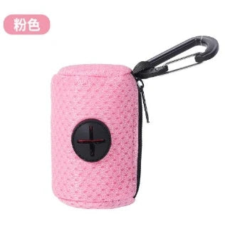 강아지 배변패드 Dog Poop Bag Carrier Portable Pet Waste Bag Dispenser Hangingable for Dogs Walking Garbage Bags Dispensers Pet Supplies