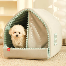 Load image into Gallery viewer, HOOPET  Closed Dog House Winter Windproof Nest for Dogs Cats with Door Curtain Outdoor Portable Cat Tent  Dog Villa Sleep Kennel
