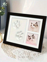 Load image into Gallery viewer, 1pcs DIY Pet Paw Print Memorial Set - Clay Mold &amp; Photo Frame, Souvenir Kit for Dogs &amp; Cats, Perfect Pet Memorial Gift
