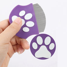 Load image into Gallery viewer, Pet Grooming Comb - Flea Comb for Cats &amp; Dogs, Curved Design for Face &amp; Body, Mini Detangling Brush for Pets

