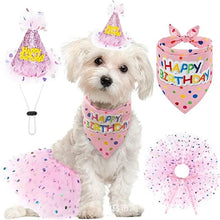 Load image into Gallery viewer, Pet Birthday Party Set Skirt Hat Bowtie for Dogs Gift Celebrating Pet Products Supplies All for Pets Puppy Cats Party Wholesale
