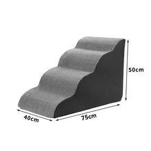 Load image into Gallery viewer, Curved Dog Stairs Ramp for High Beds , Dog Steps for Small Dogs and Cats, Pet Stairs for High Bed Climbing, Non-Slip Balanced
