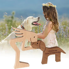 Load image into Gallery viewer, 1PCS Free Personalized Wooden Dog Human Memorial Gifts Custom Wooden Carving for Dog Lover Loss Sympathy Gift Remembrance Gifts
