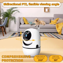 Load image into Gallery viewer, 3MP Pet Dog Camera WiFi 1080P HD Indoor Pet Monitoring Camera Two-Way Audio Wireless Surveillance Camera Security Baby Monitor
