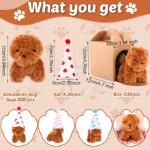 Load image into Gallery viewer, 12-80Set Mini Plush Puppy Stuffed Dogs with Keychain, Adopt A Pet Dog Party Favors Goodie Bags, Animals Bulk Gift Toys
