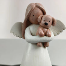 Load image into Gallery viewer, Angel Dog Memorial Figurine Resin Statue, Guardian Angel Holding Puppy Design, Pet Loss Sympathy Gift for Desk
