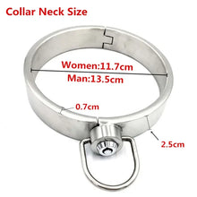 Load image into Gallery viewer, Stainless Steel Collar Lockable Dog Slave Neck Collar Metal Choker Headgear Restraint BDSM Cosplay Adult Toys Sex Toy for Man

