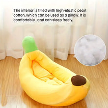 Load image into Gallery viewer, Dogs Bed Cozy Banana Shaped Nest Pets Bed Durable Detachable &amp; Washable Plush Warm Sanctuary for Small/Medium/large Dogs &amp; Cats
