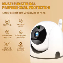 Load image into Gallery viewer, 3MP Pet Dog Camera WiFi 1080P HD Indoor Pet Monitoring Camera Two-Way Audio Wireless Surveillance Camera Security Baby Monitor
