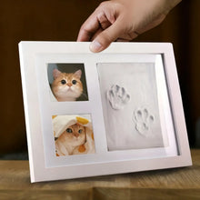Load image into Gallery viewer, 1pcs DIY Pet Paw Print Memorial Set - Clay Mold &amp; Photo Frame, Souvenir Kit for Dogs &amp; Cats, Perfect Pet Memorial Gift
