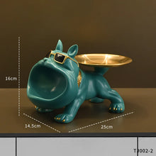 Load image into Gallery viewer, Home Decoration Handsome Bulldog Statue Dog Statue Tray Series Multi Functional Storage Home Decor
