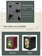 Load image into Gallery viewer, Wooden Pet Dog Cat Urn Photo Cinerary Casket Memorial Box urnen voor menselijk as  cat memorial
