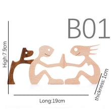 Load image into Gallery viewer, 1PCS Free Personalized Wooden Dog Human Memorial Gifts Custom Wooden Carving for Dog Lover Loss Sympathy Gift Remembrance Gifts
