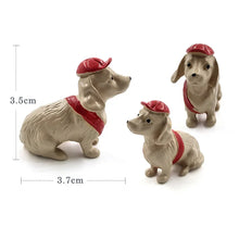 Load image into Gallery viewer, 6pcs Little Dog Puppy Miniature Figurine Cartoon Animal Character Fairy Garden Home  Ornament Desk Decoration DIY Accessory
