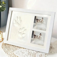 Load image into Gallery viewer, 1pcs DIY Pet Paw Print Memorial Set - Clay Mold &amp; Photo Frame, Souvenir Kit for Dogs &amp; Cats, Perfect Pet Memorial Gift
