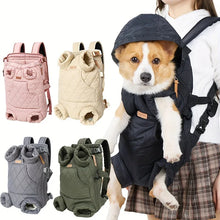 Load image into Gallery viewer, Cozy Pet Carrier Backpack for Dogs - Fleece-Lined, Front Legs Out, Hands-Free Design for Hiking &amp; Travel.
