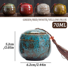 Load image into Gallery viewer, 70ml Ceramic Mini Cremation Urn Memorial Container Pet Ashes Urn mall Keepsake Funeral Casket Pet Dog Cat Bird Mouse Columbarium
