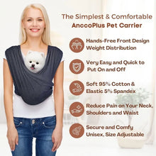 Load image into Gallery viewer, Dog Carrier for Small Dogs Front Facing Dog Carrier Sling Hands Free Cat Sling Size Adjustable Soft Cotton
