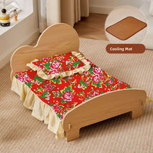 Load image into Gallery viewer, Wooden Dog Bed Four Seasons Universal Teddy Small Dog Summer Special Bed Suspended Off-the-und Pet Wood Bed
