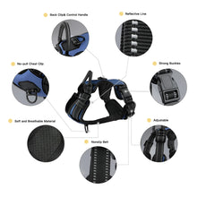 Load image into Gallery viewer, MASBRILL Dog Harness No Pull Nylon Adjustable Reflective Dog Vest Harness 2 Metal Leash Hooks Easy Control Handle Walking
