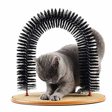 Load image into Gallery viewer, Cat Toy Arch Self Groome Pamper Feline with A Massage Grooming Rubbing Brush with Scratching Pad Toy for Cats Interactive Toys
