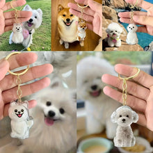 Load image into Gallery viewer, Dog/Cat Fur Memorial Charm Resin Keepsake Capsule for Cute Dog  Hair Portable Keychain Pendant for Hair Rainbow Bridge Pendant
