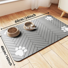 Load image into Gallery viewer, Pet Feeding Mat-Absorbent Pet Placemat for Food and Water Bowl, with Waterproof Rubber Backing, Quick Dry Water Mat for Dog Cat
