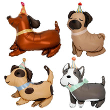 Load image into Gallery viewer, 1 set of dog pet themed birthday balloon decoration set, daisy, husky, spotted dog, sausage, dog, bago, aluminum foil balloon
