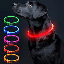 Load image into Gallery viewer, Luminous Dog Collar Light Charge Cat Necklace, Led Fashion Flashing DIY Glowing Safety Collar for Dogs Nighttime Pet Accessorie
