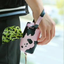 Load image into Gallery viewer, Dog Poop Bag Dispenser Leopard Pattern Dog Poop Bag Holder PU Leather Bags for Dogs Walking Litter Bags Dispenser Pet Supplies
