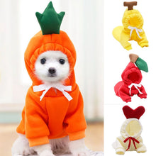 Load image into Gallery viewer, Cute Fruit Dog Clothes for Small Dogs Hoodies Warm Fleece Pet Clothing Puppy Cat Christmas Costume Coat Chihuahua Jacket Suits
