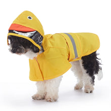 Load image into Gallery viewer, Pet Raincoat Cartoon Pattern Reflective Hoodie Dog Outdoor Waterproof Jacket Coat Harness Puppy Sports Walking Onesie Clothes
