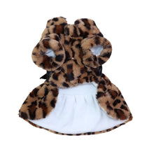 Load image into Gallery viewer, Winter Autumn Pet Warm Fashion Color Skirt Fleece Warm Rainbow Candy Color Cute Plush Skirt Leopard Print Bow Dog Clothes Dress
